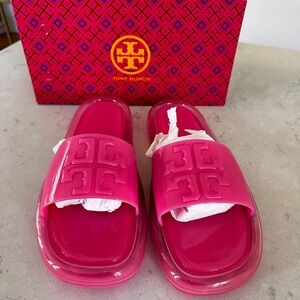 NIB NEW Authentic Tory Burch Bubble Jelly Sandals Pink Love 11